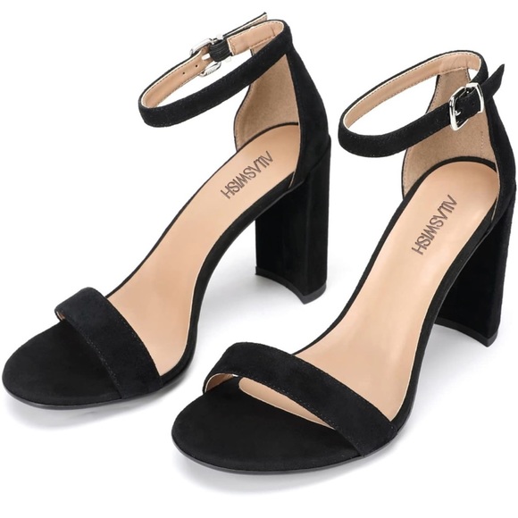 Shoes - Swede chunky heels sandals